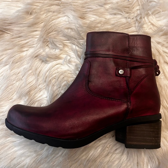 WOLKY ‘Idalia’ Oxblood Leather Booties - Picture 6 of 15